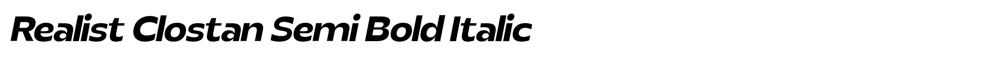 Realist Clostan Semi Bold Italic image